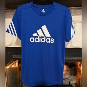 Adidas Men's Short Sleeve Tee in Blue and White